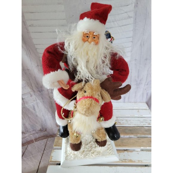 Enesco large Santa reindeer packages Xmas decor ce - Picture 2 of 6